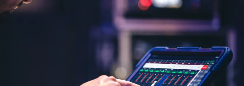 remote control sound settings from tablet