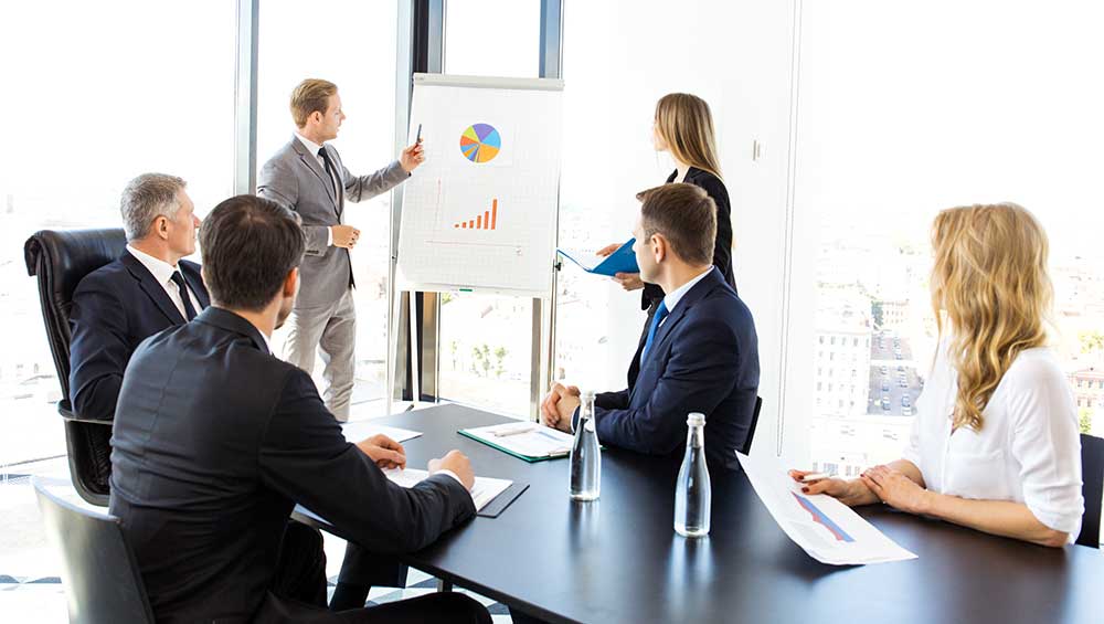 Resources 140 stock meeting with business team