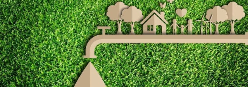 Eco-friendly & Cost Efficient Water Management 15 save water graphic over terf