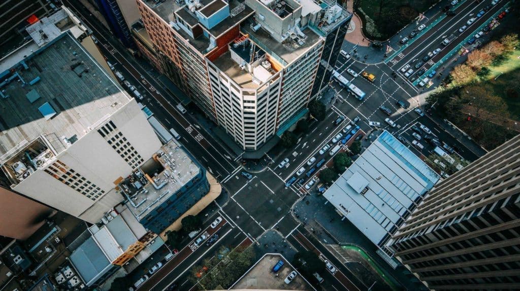 Resources 120 view down of a city street and cars
