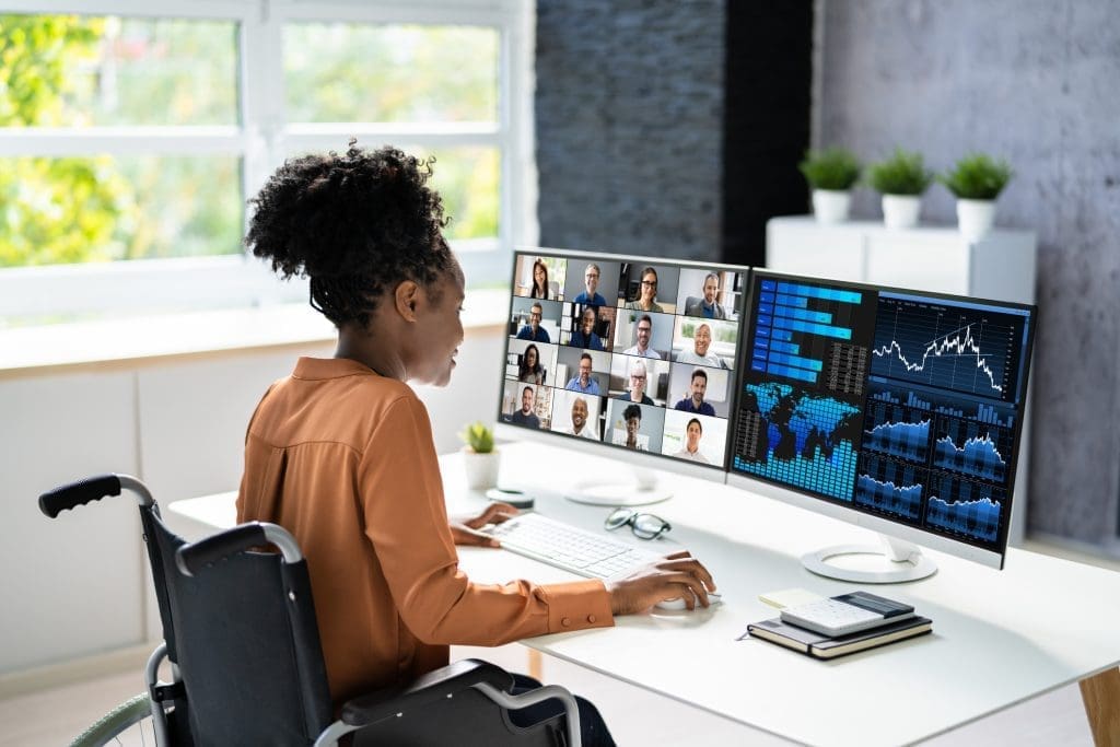 Resources 64 Online Virtual Teleworking Meeting On Computer
